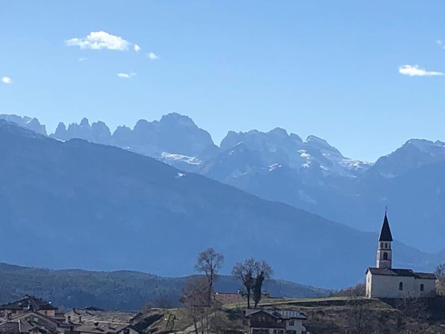 Appartamento Luminoso, Giardino, Vista Dolomiti. Базельга-ді-Піне Екстер'єр фото